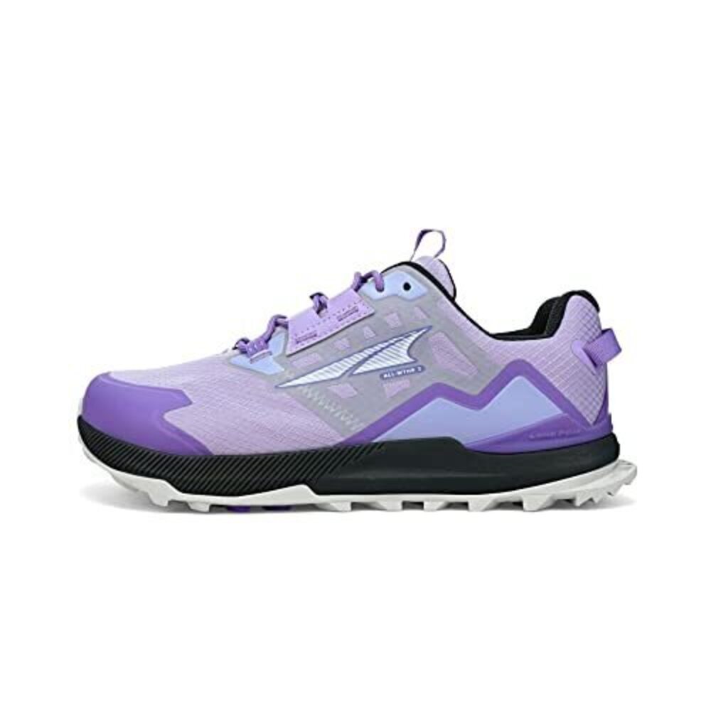 ALTRA WOMEN'S AL0A7R7I LONE PEAK ALL-WTHR LOW 2 TRAIL RUNNING SHOE, GRAY/PURPLE